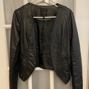 Women’s Faux Leather Blazer Jacket